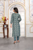 Stylish Rama Green Printed Rayon Salwar Suit with Matching Dupatta