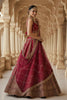 Majestic Red Gadhwal Silk Embroidered Bridal Lehenga Choli with Zari Work and Net Dupatta