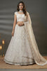 Elegant White Net Embroidered Bridal Lehenga Choli with Dupatta For Wedding