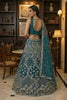 Superb Teal Green Net Embroidered Bridal Lehenga Choli with Matching Dupatta for Wedding