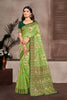 Green Banarasi Silk Saree with Golden Zari Weaving Rich Pallu 