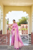 Pink Banarasi Silk Saree with Gold Zari Weaving and Tassel Pallu