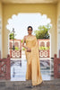 Elegant Golden Silk Traditional Sareewith Rich Weave Design