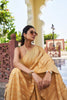 Elegant Golden Silk Traditional Sareewith Rich Weave Design