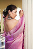 Magenta Pink Banarasi Silk Saree with Gold Zari and Rich Contrast Border