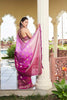 Magenta Pink Banarasi Silk Saree with Gold Zari and Rich Contrast Border