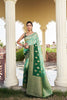  Dark Green Banarasi Silk Saree with Gold Zari Butta Work and Rich Woven Border