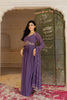 Royal Purple Embroidered Georgette Gown with Dupatta