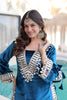 Stunning Teal Blue Velvet Embroidered Salwar Suit with Mirror Work for Wedding