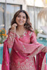 Fabulous Rani Pink Fendy Crush Embroidered Salwar Palazzo Set with Dupatta for Wedding