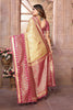 Golden Kanchipuram Silk Saree with Pink Zari Woven Pallu