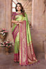 Green Kanchipuram Silk Saree with Pink Zari Woven Pallu