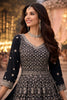 Stunning Black Georgette Embroidered Palazzo Suit Set with Dupatta