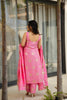 Lovely Pink Chanderi Embroidered Salwar Suit with Dupatta for Wedding