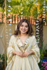 Charming Cream Mirror Work Chinon Sharara Suit with Dupatta for Wedding