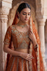 Royal Rust Orange Heavy Embroidered Silk Lehenga Choli with Dupatta for Wedding