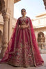 Designer Rani Pink Heavy Embroidered Silk Bridal Lehenga Choli with Net Dupatta