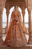 Vibrant Orange Heavy Embroidered Silk Bridal Lehenga Choli with Net Dupatta for Wedding