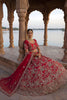Premium Red Heavy Embroidered Silk Bridal Lehenga Choli with Net Dupatta