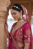 Glorious Rani Pink Heavy Embroidered Silk Bridal Lehenga Choli with Net Dupatta for Wedding