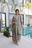 Elegant Grey Silk Embroidered Straight Cut Salwar Suit with Matching Dupatta