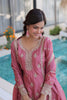 Beautiful Rose Pink Silk Embroidered Straight Cut Salwar Suit with Matching Dupatta