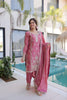 Beautiful Rose Pink Silk Embroidered Straight Cut Salwar Suit with Matching Dupatta