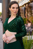 Luxurious Green Georgette Embroidered Party Wear Palazzo Set With Jacket