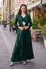 Luxurious Green Georgette Embroidered Party Wear Palazzo Set With Jacket