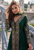 Elegant Green Chinon Embroidered Wedding Wear Anarkali Suit with Dupatta