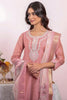 Stylish Peach Poly Silk Embroidered Readymade Salwar Suit with Dupatta for Women