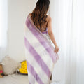 Lavender White Tie-Dye Saree Sequin Border Party Wear Saree