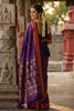 Purple Traditional Silk Saree with Red Gold Zari Border Saree