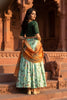 Awesome Mint Green Printed Art Silk Embroidered Semi-Stitched Wedding Wear Lehenga Choli with Dupatta