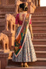 Elegant Grey Art Silk Embroidered Lehenga Choli with Pink Blouse Printed Dupatta