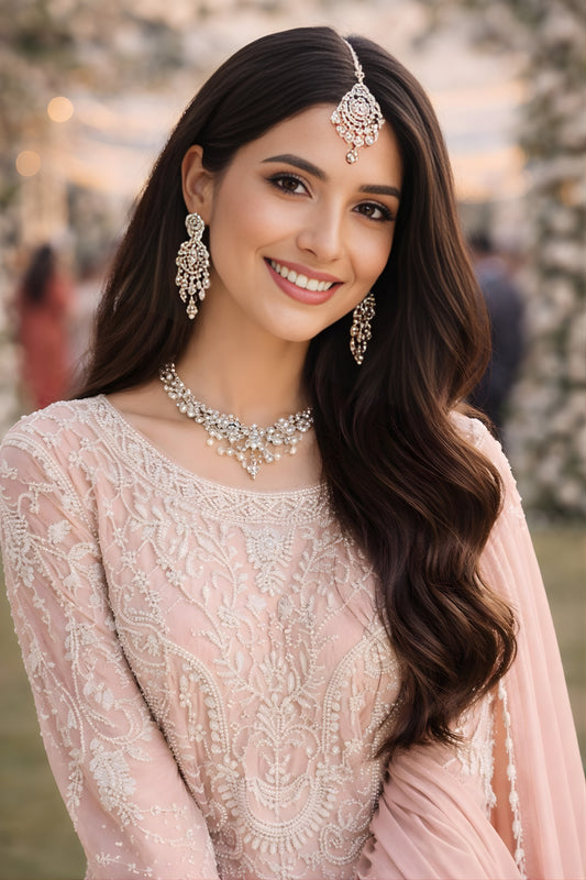 Lovely Pink Embroidered Straight Cut Salwar Suit with Dupatta for Wedding