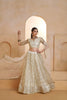 Trendy Off White Butterfly Net Embroidered Lehenga Choli with Dupatta for Wedding