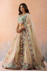 Stunning Cream Embroidered Lehenga Choli with Mint Green Blouse and Net Dupatta