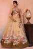 Fancy Beige and Brown Semi-Stitched Net Embroidered Lehenga Choli with Dupatta