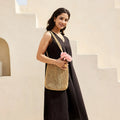 Fancy Black Cotton Sleeveless V-Neck Co-Ord Set with Straight Pants