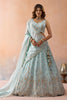 Graceful Sky Blue Tissue Embroidered Wedding Lehenga Choli with Dupatta