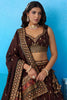 Adorable Chocolate Brown Chinon Embroidered Lehenga Choli with Dupatta