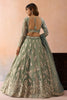 Premium Green Tissue Embroidered Wedding Lehenga Choli with Dupatta