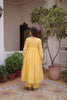 Beautiful Yellow Embroidered Cotton Casual Kurti Set with Bottom for Women