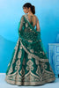 Stylish Rama Green Silk Embroidered Lehenga Choli with Dupatta for Women