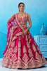 Ideal Rani Pink Silk Embroidered Lehenga Choli with Dupatta for Women