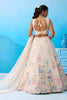 Fancy Off-White Tissue Floral Embroidered Lehenga Choli with Dupatta for Women