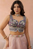 Traditional Peach Net Embroidered Wedding Lehenga Choli with Dupatta for Women