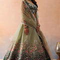 Refreshing Pista Green Net Embroidered Wedding Lehenga Choli with Dupatta for Women