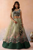Refreshing Pista Green Net Embroidered Wedding Lehenga Choli with Dupatta for Women